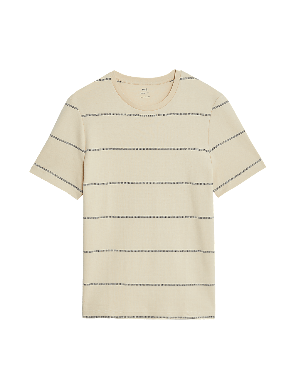 Pure Cotton Double Knit Striped T-Shirt