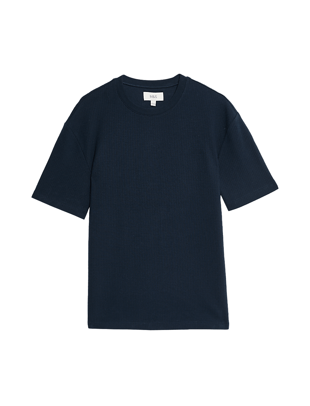 Relaxed Pure Cotton Waffle T-Shirt