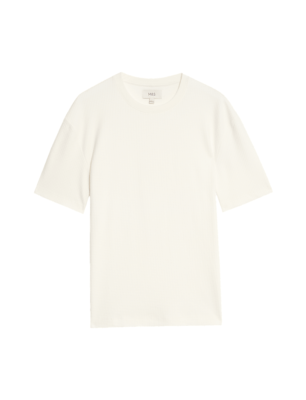 Relaxed Pure Cotton Waffle T-Shirt