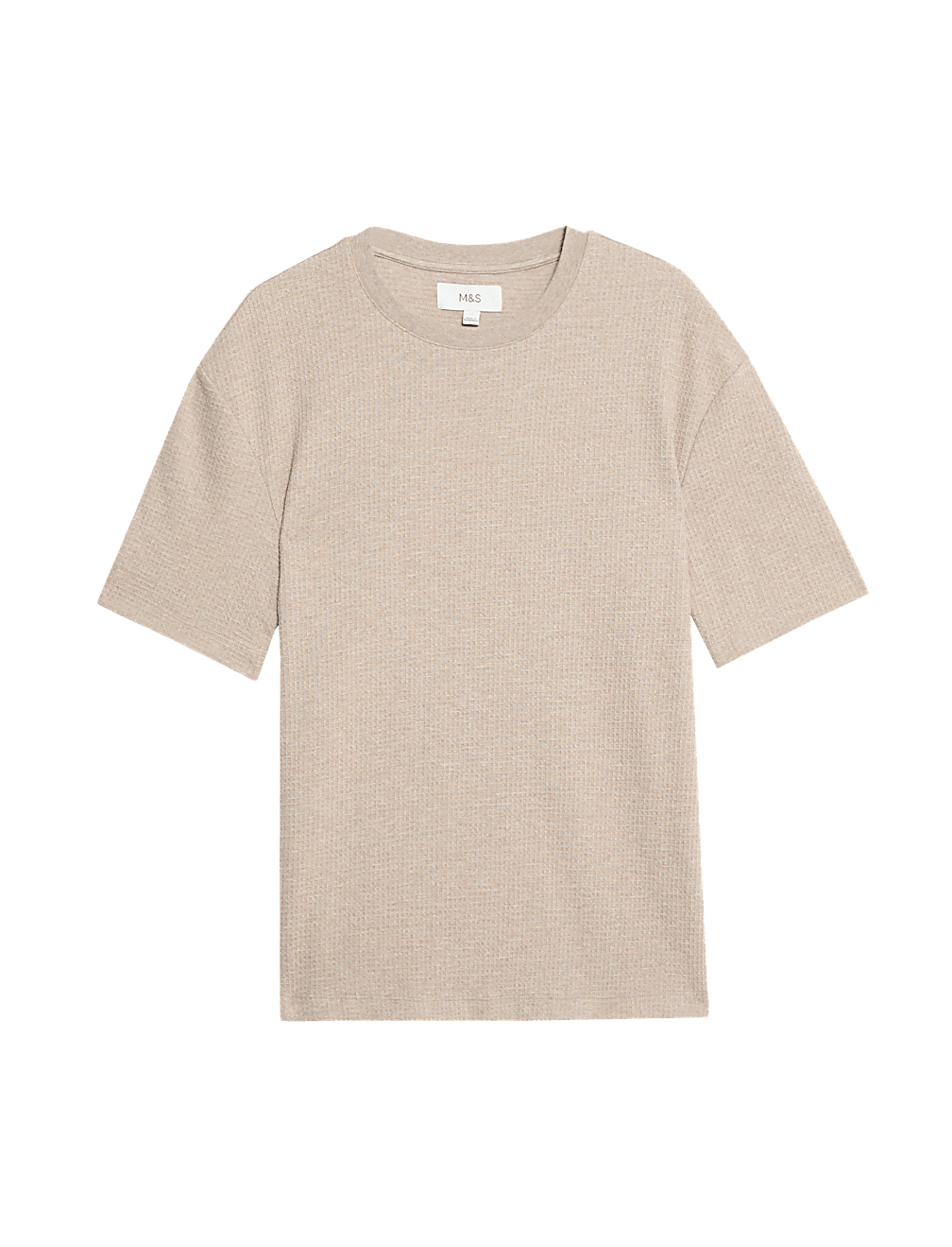 Relaxed Pure Cotton Waffle T-Shirt