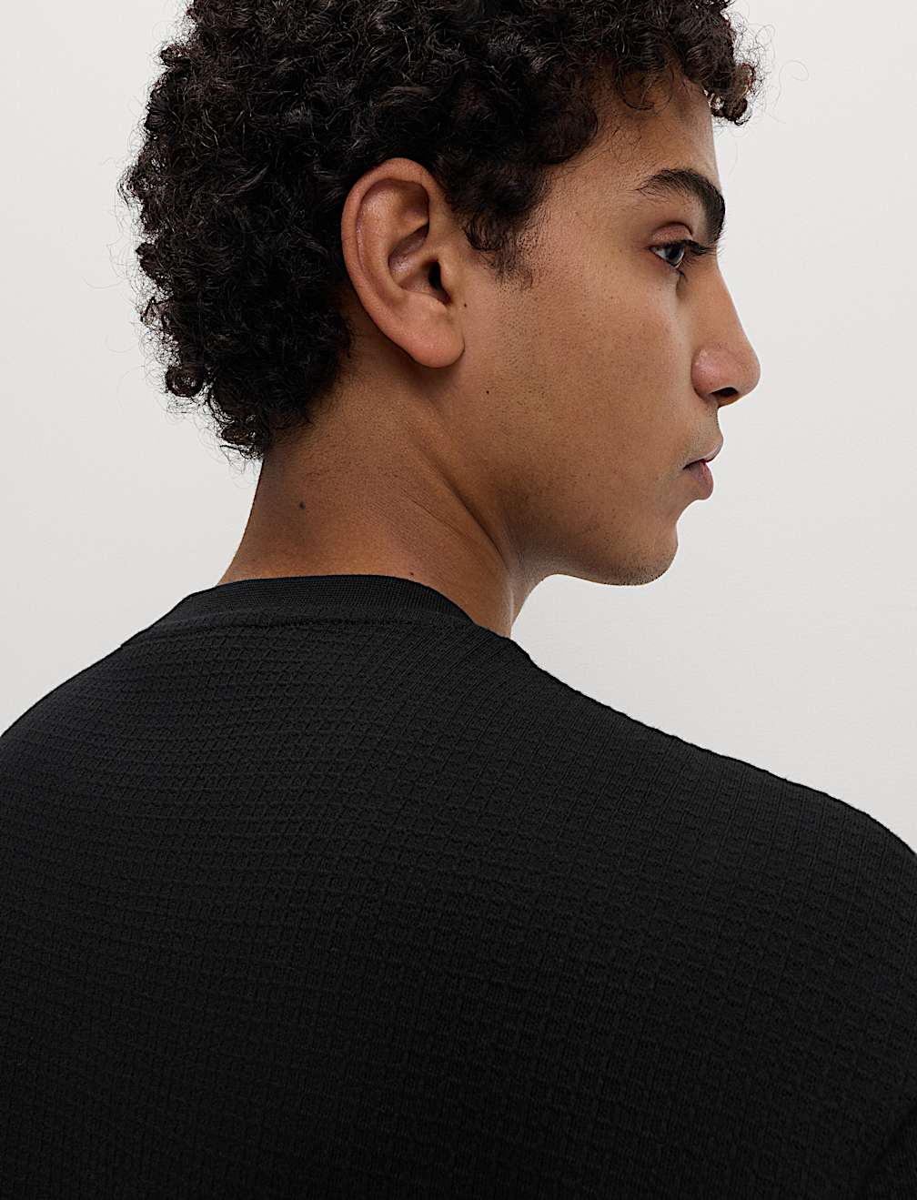 Relaxed Pure Cotton Waffle T-Shirt