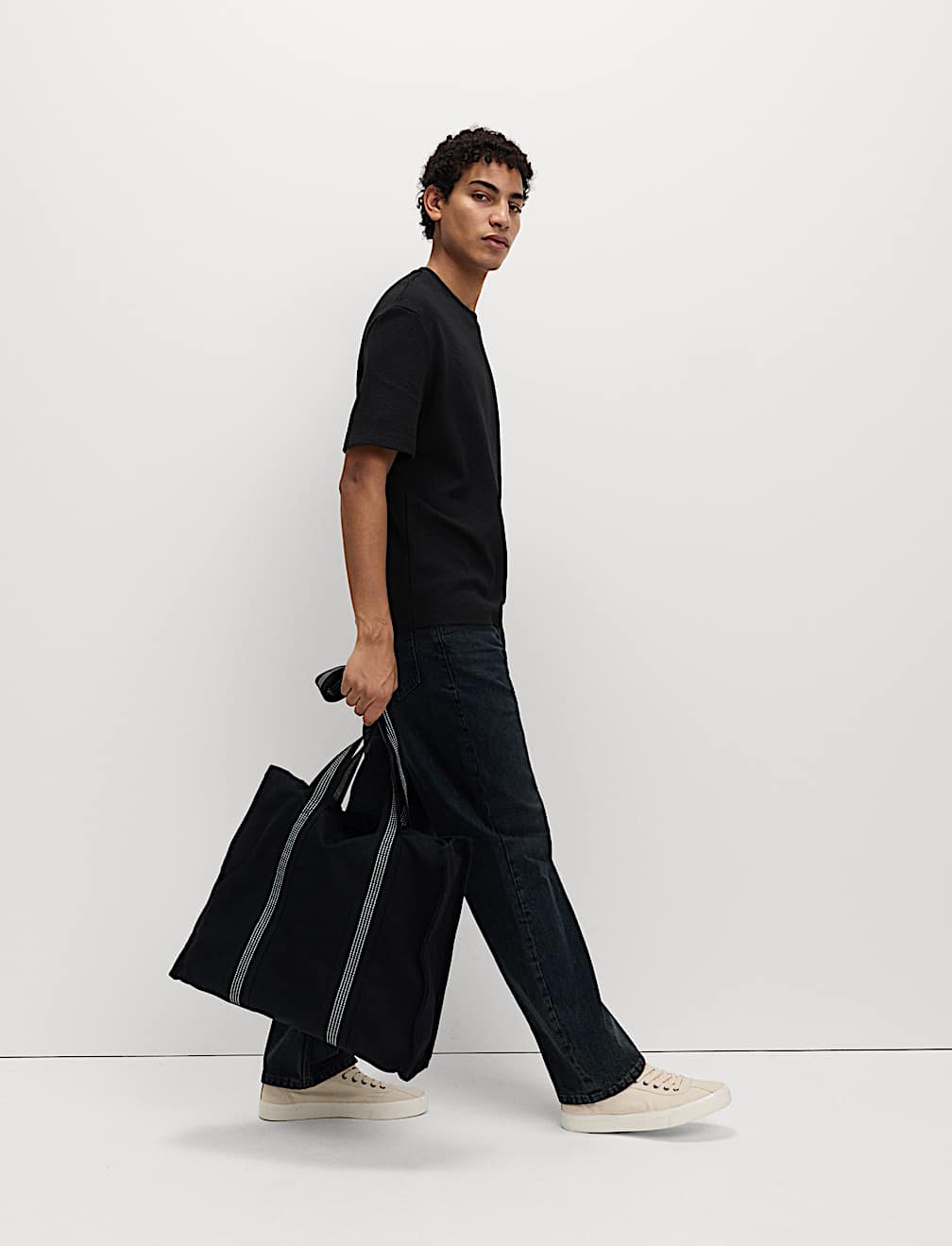 Relaxed Pure Cotton Waffle T-Shirt