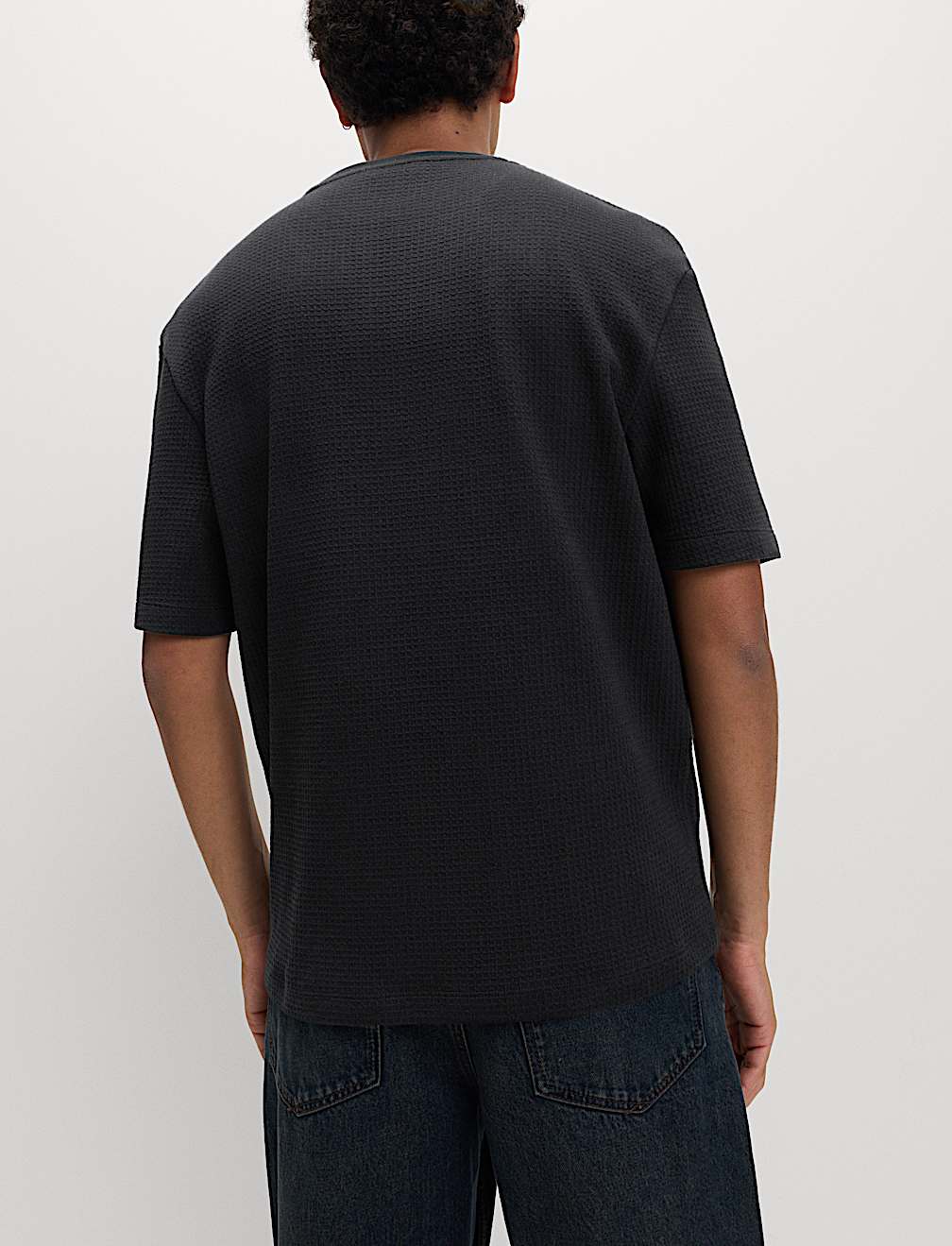 Relaxed Pure Cotton Waffle T-Shirt