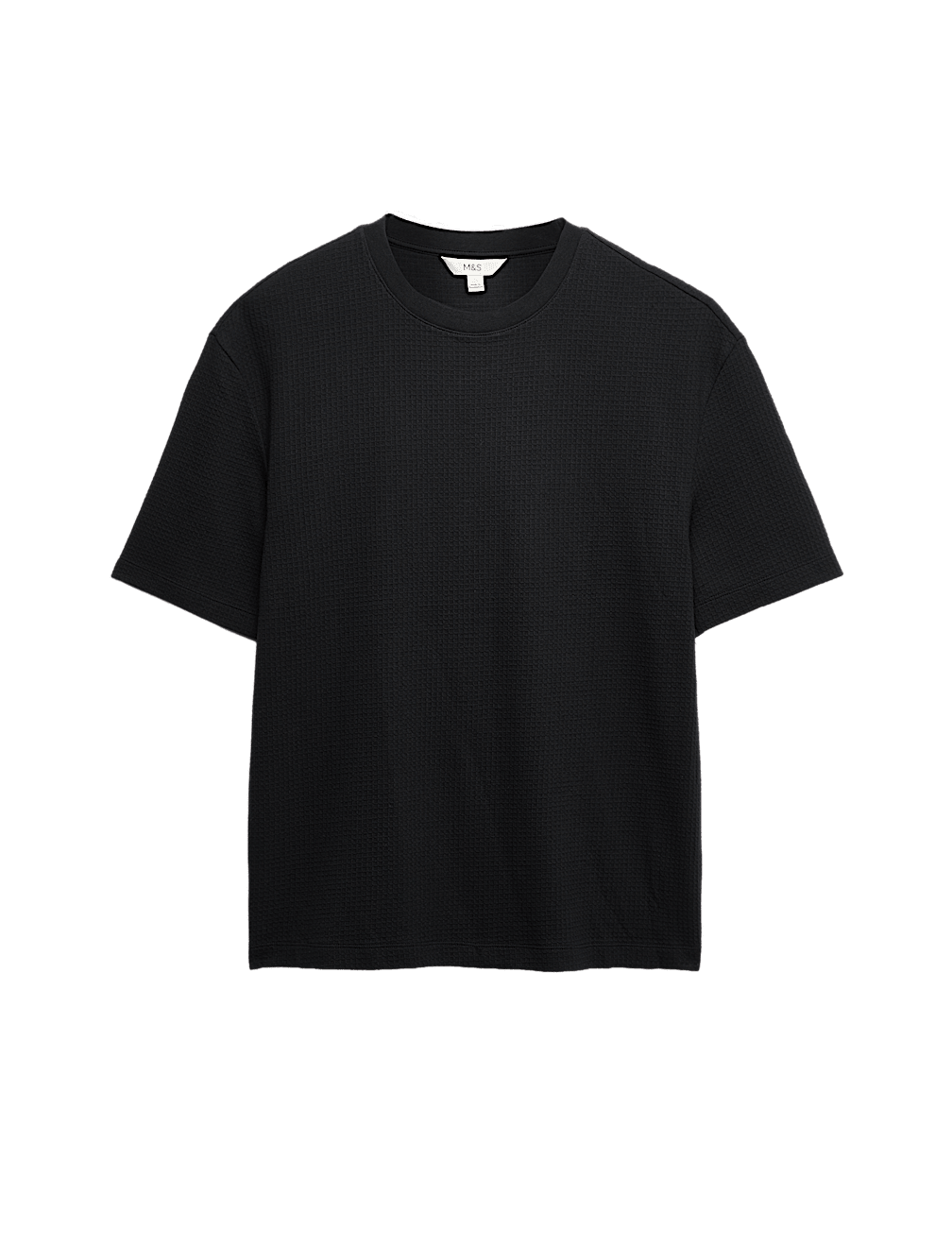 Relaxed Pure Cotton Waffle T-Shirt