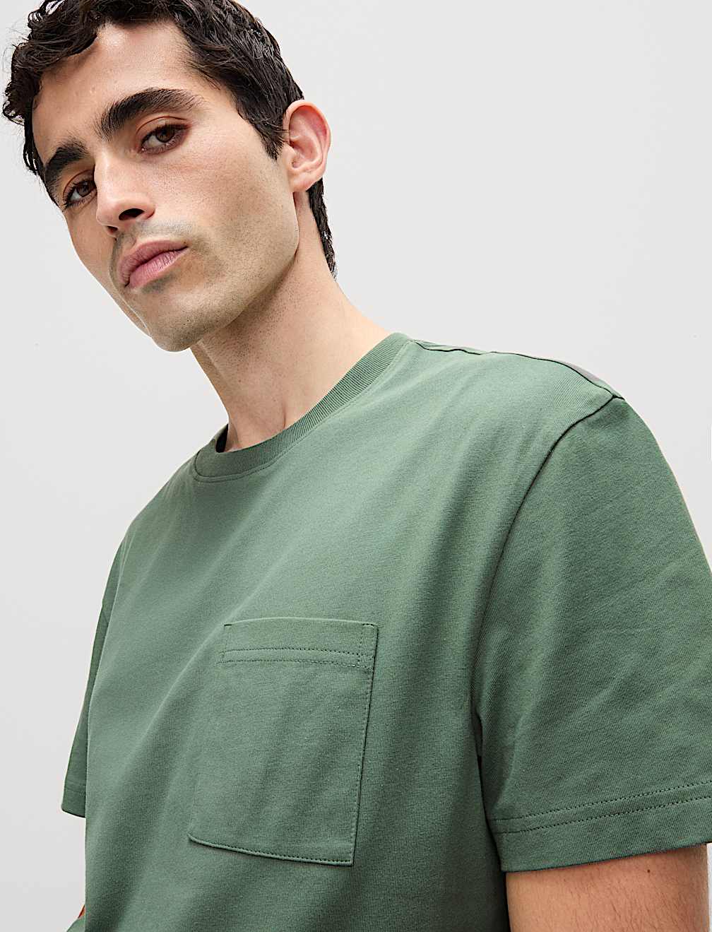 Pure Cotton Midweight Pocket T-shirt