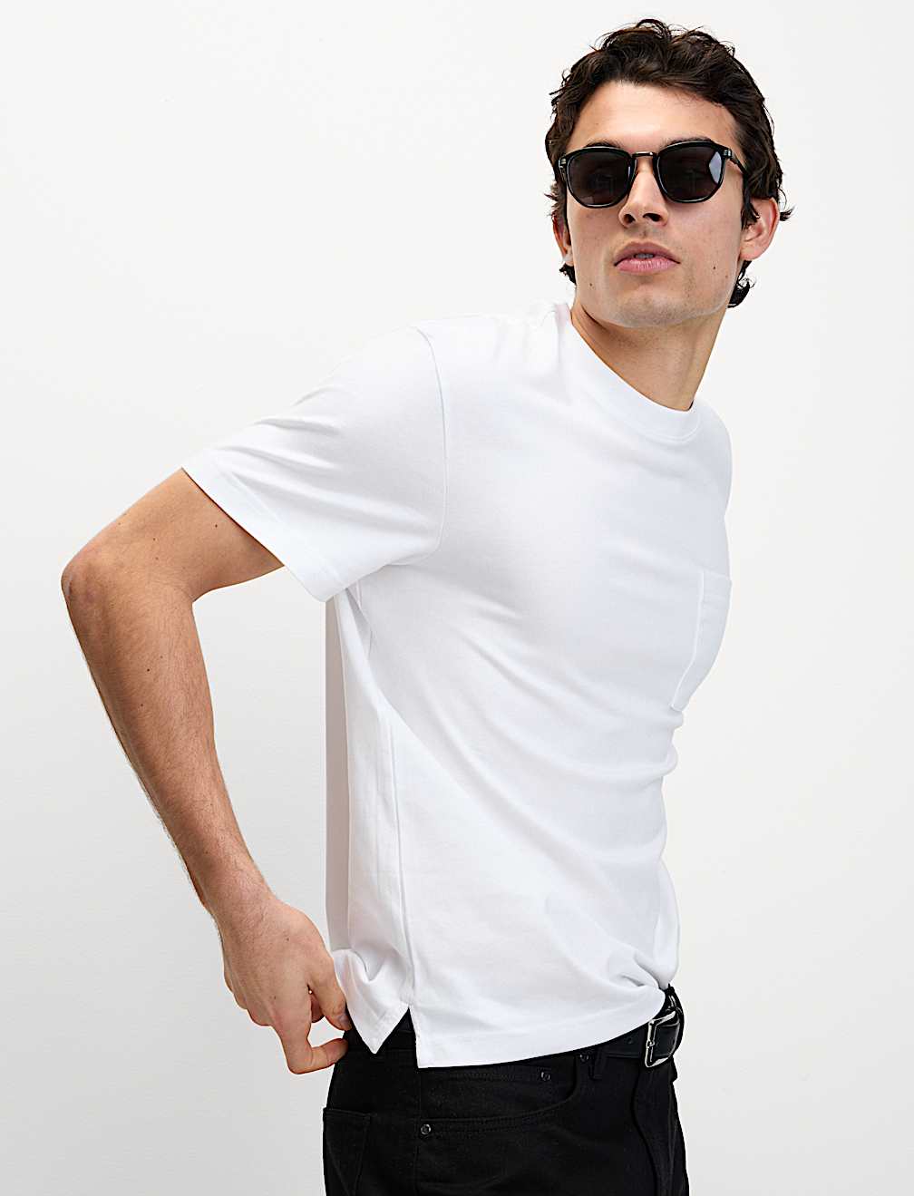 Pure Cotton Midweight Pocket T-shirt