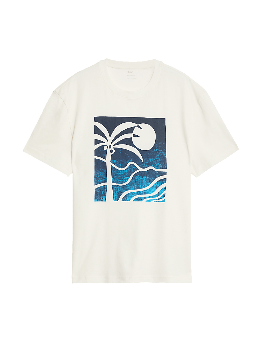 Pure Cotton Palm Print T-Shirt