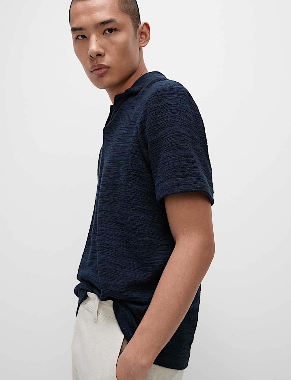 Cotton Rich Textured Polo Shirt