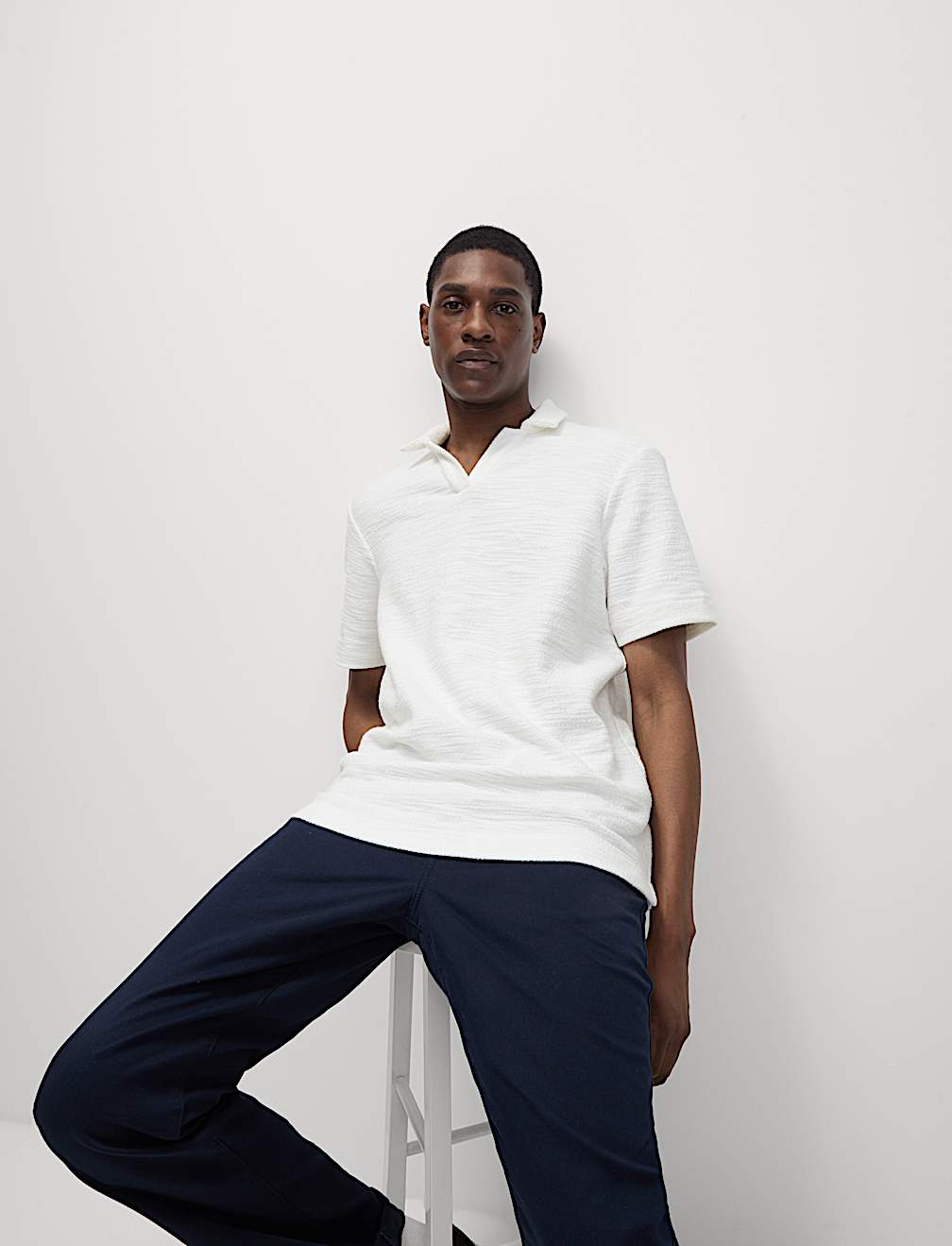 Cotton Rich Textured Polo Shirt