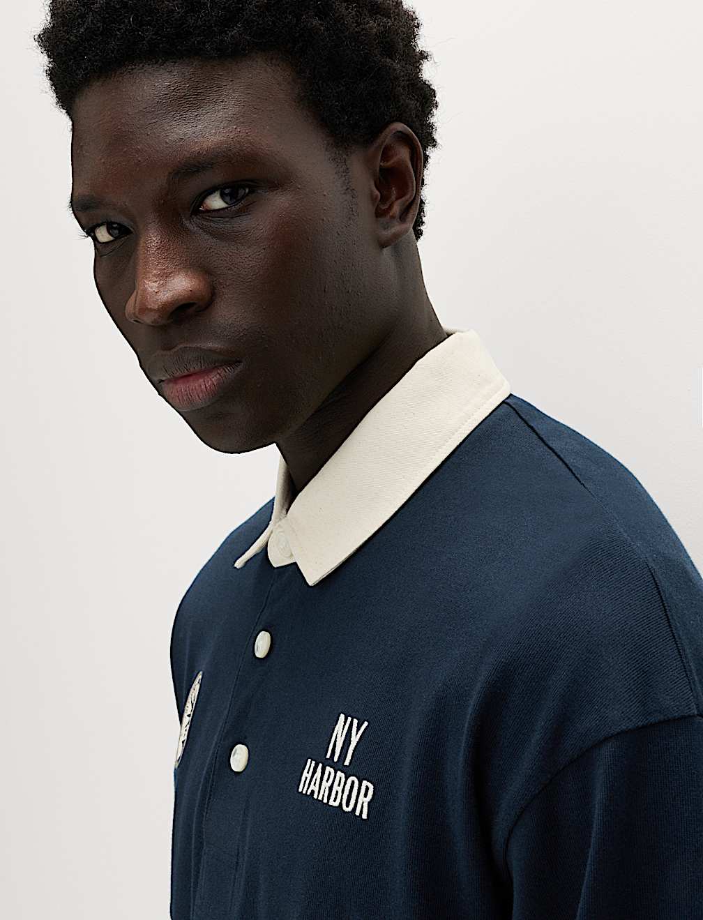 Pure Cotton Embroidered Rugby Shirt