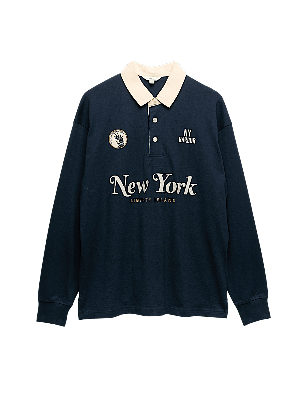 Pure Cotton Embroidered Rugby Shirt