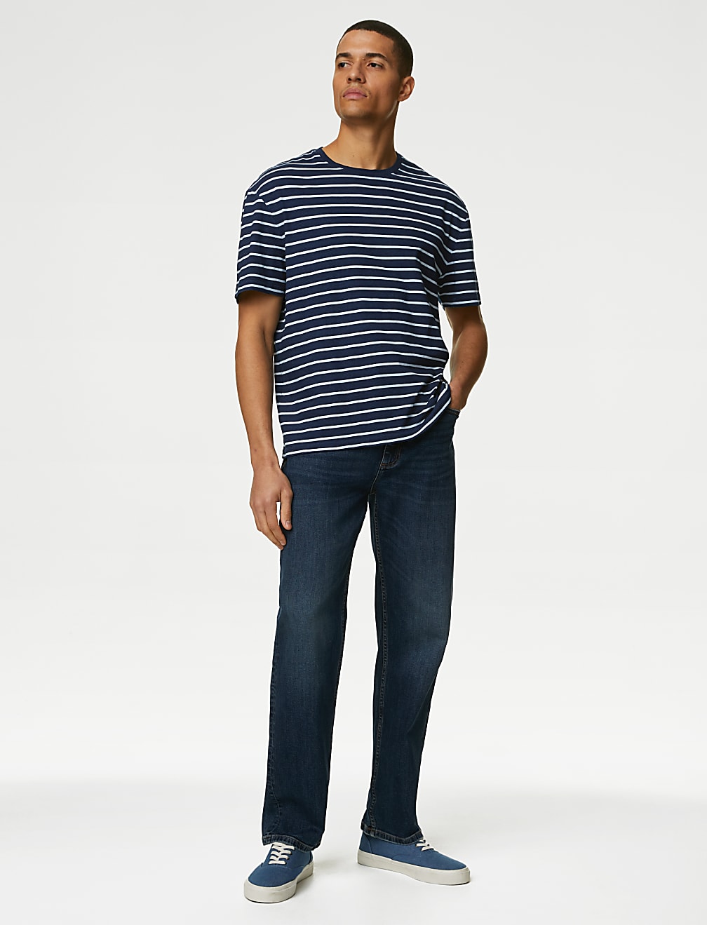 Pure Cotton Striped T-Shirt
