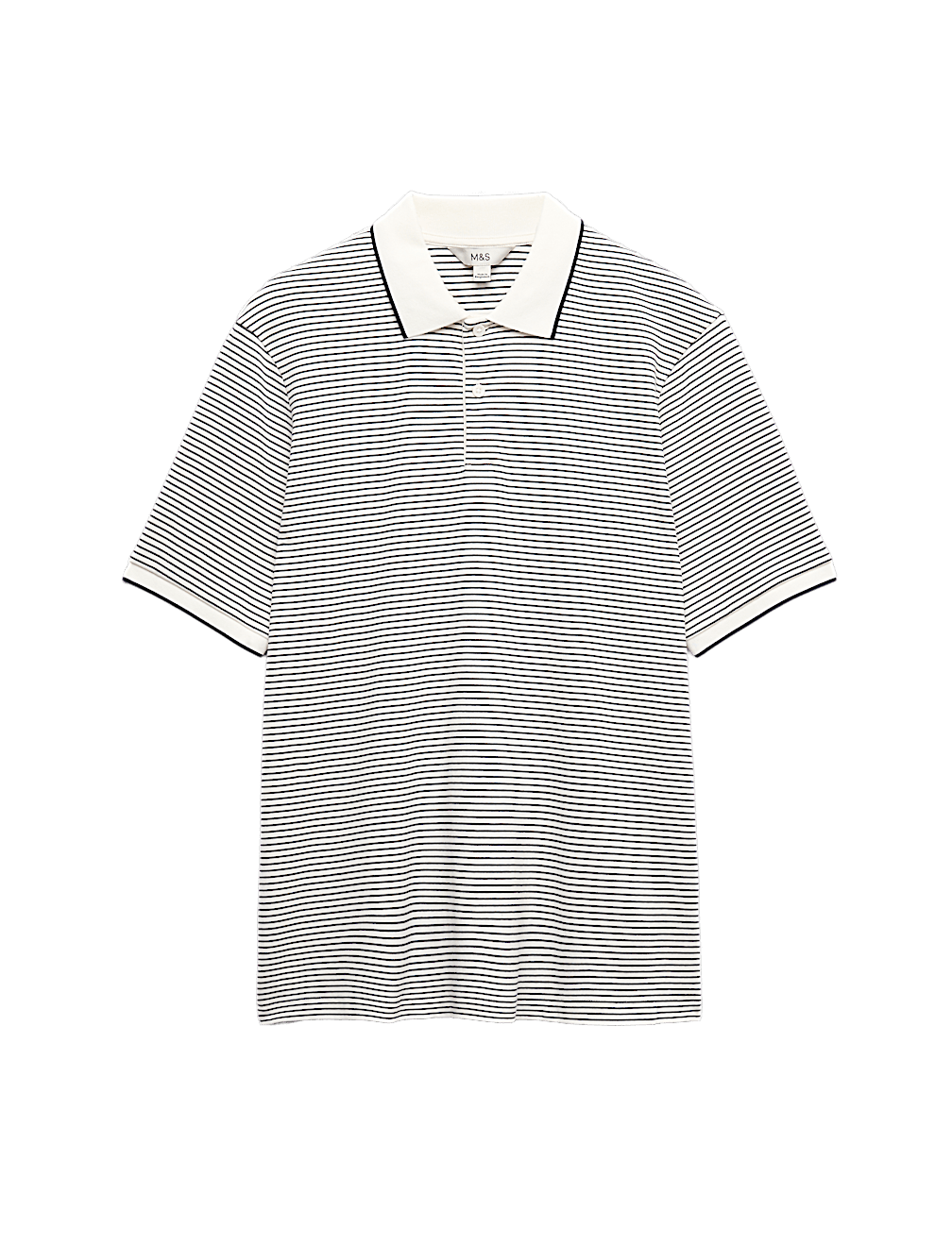 Pure Cotton Striped Polo Shirt