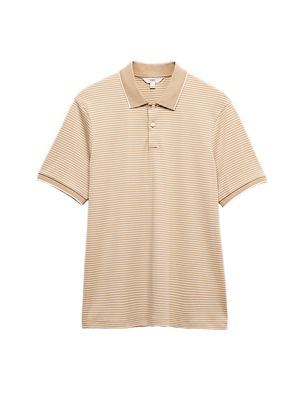 Pure Cotton Striped Polo Shirt