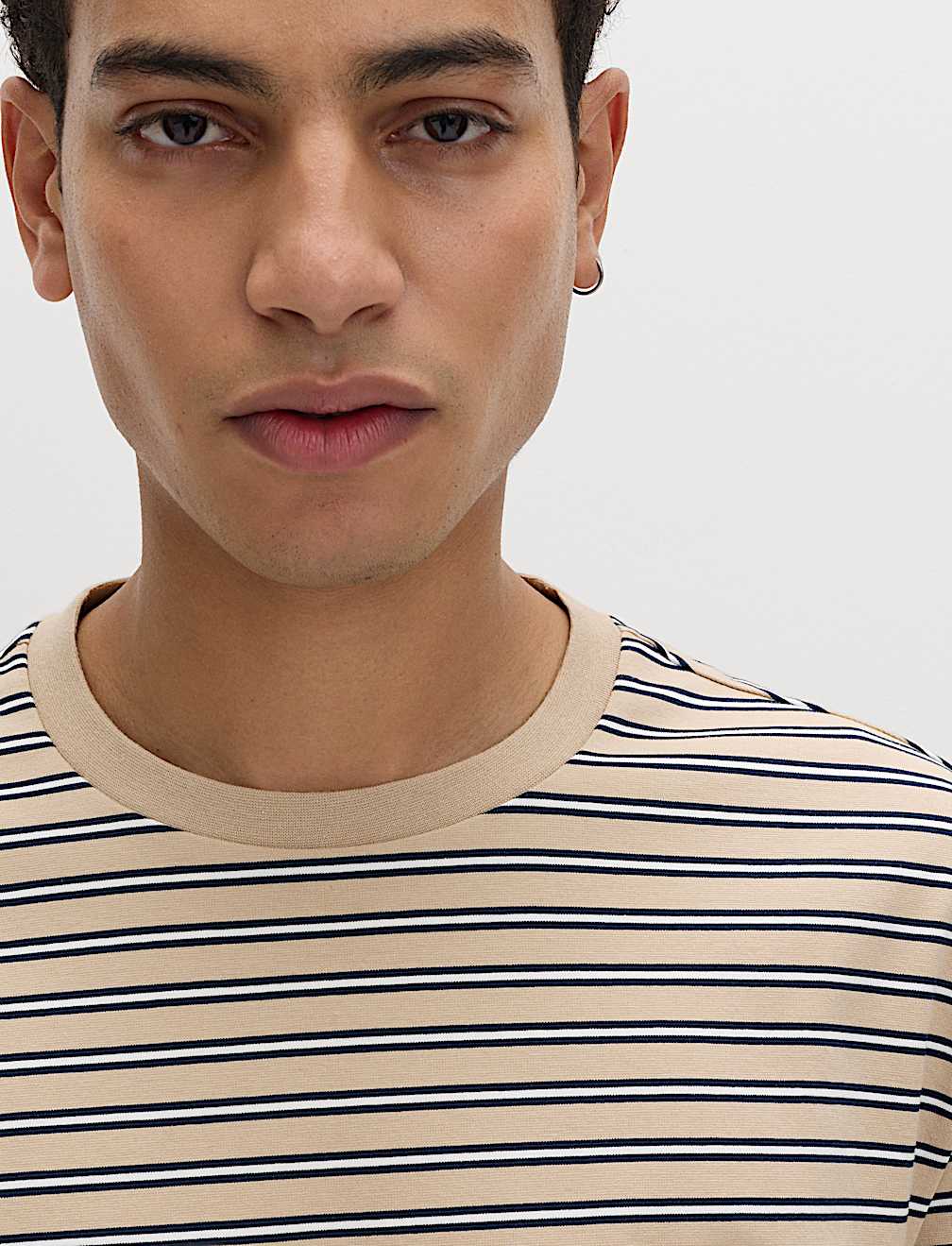 Relaxed Fit Cotton Rich Stripe T-Shirt