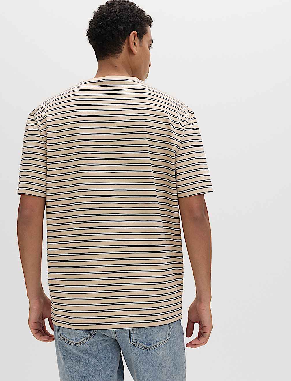 Relaxed Fit Cotton Rich Stripe T-Shirt
