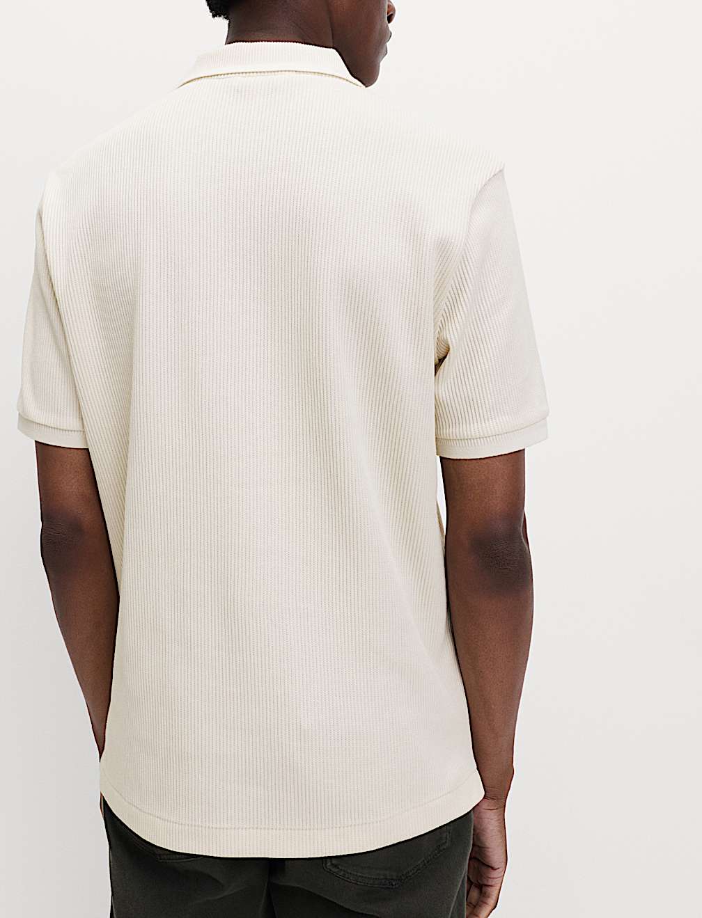 Pure Cotton Textured Polo Shirt