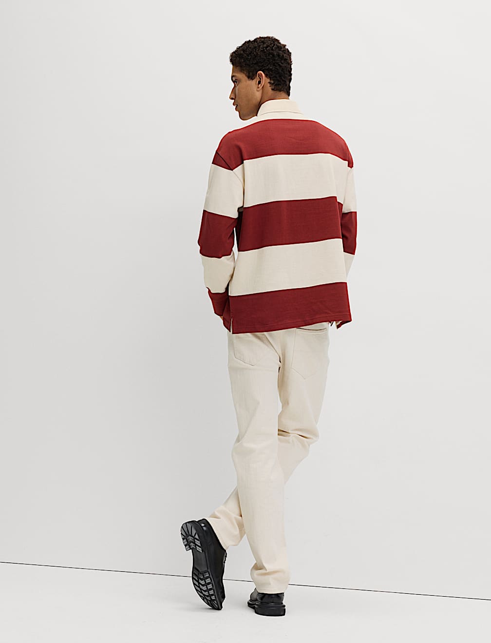 Pure Cotton Striped Rugby Shirt