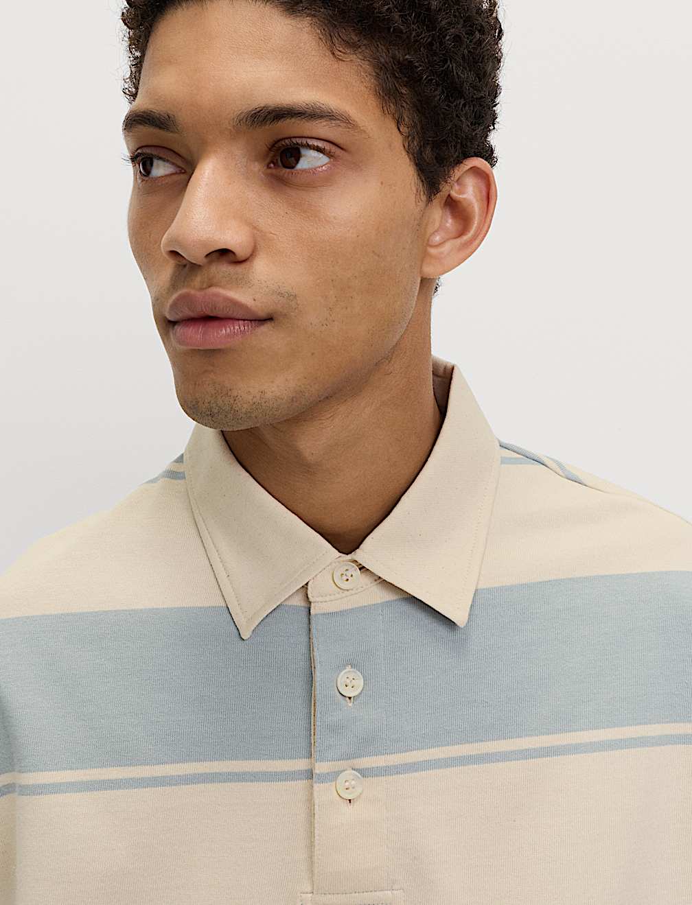 Pure Cotton Striped Rugby Shirt