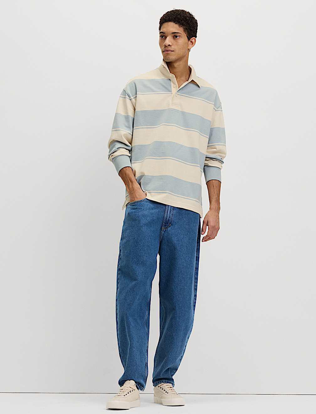 Pure Cotton Striped Rugby Shirt