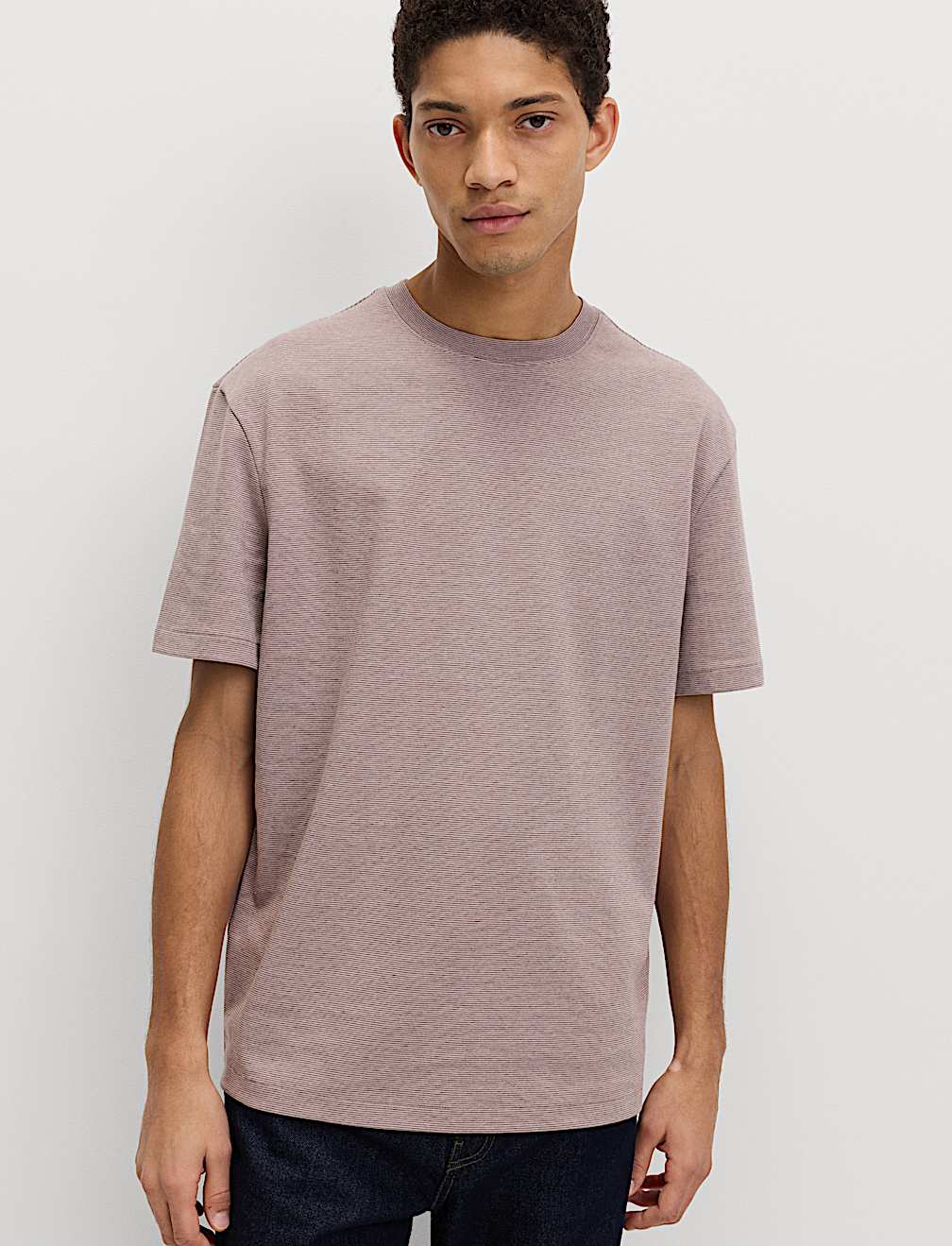 Cotton Rich Ultimate Performance Striped T-Shirt