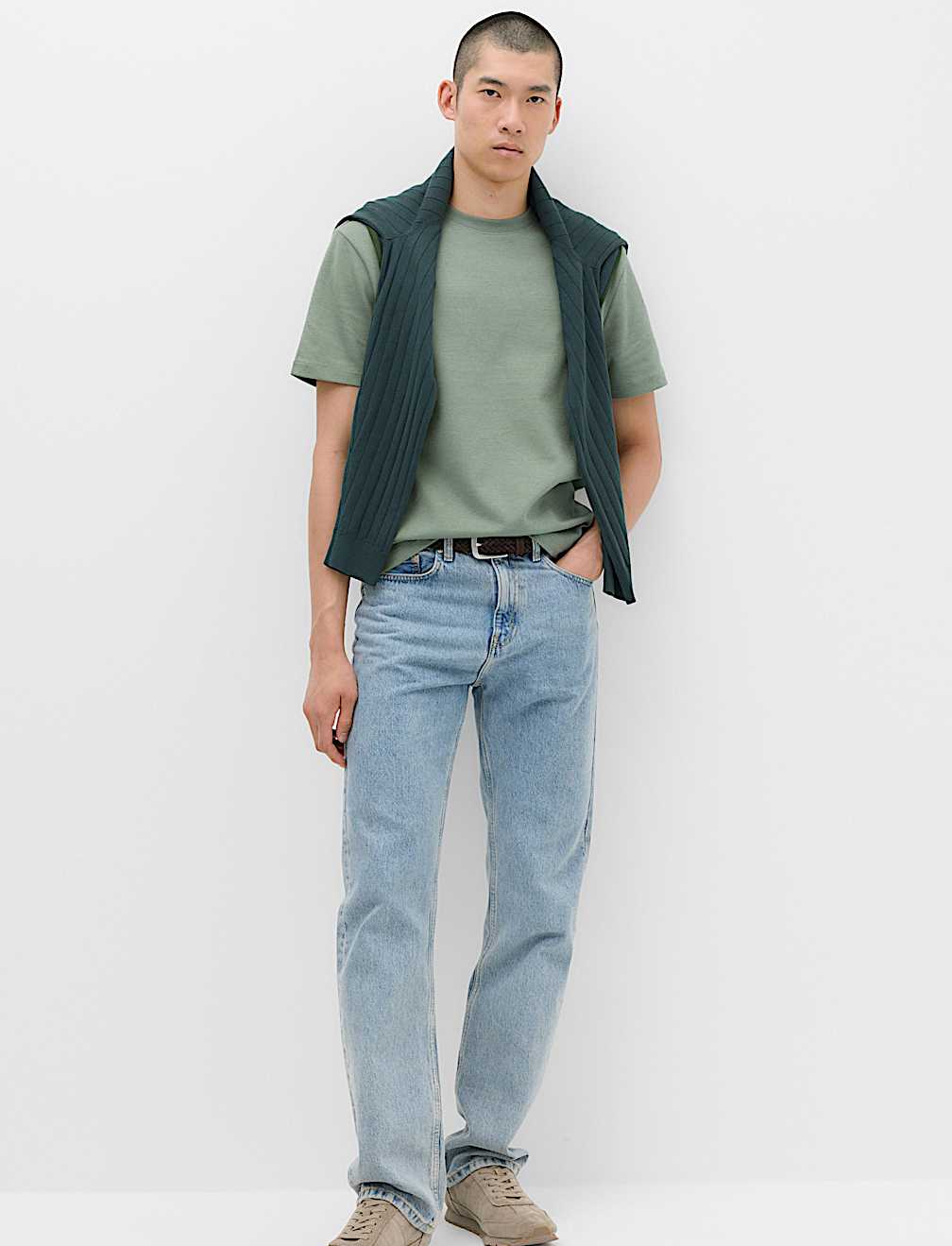 Relaxed Fit Cotton Rich Ultimate Performance Striped T-Shirt