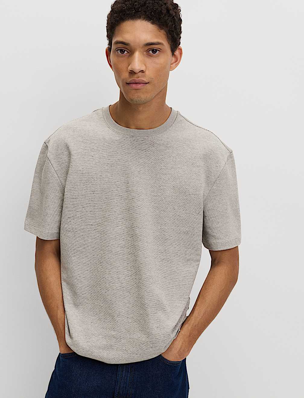 Cotton Rich Ultimate Performance Striped T-Shirt