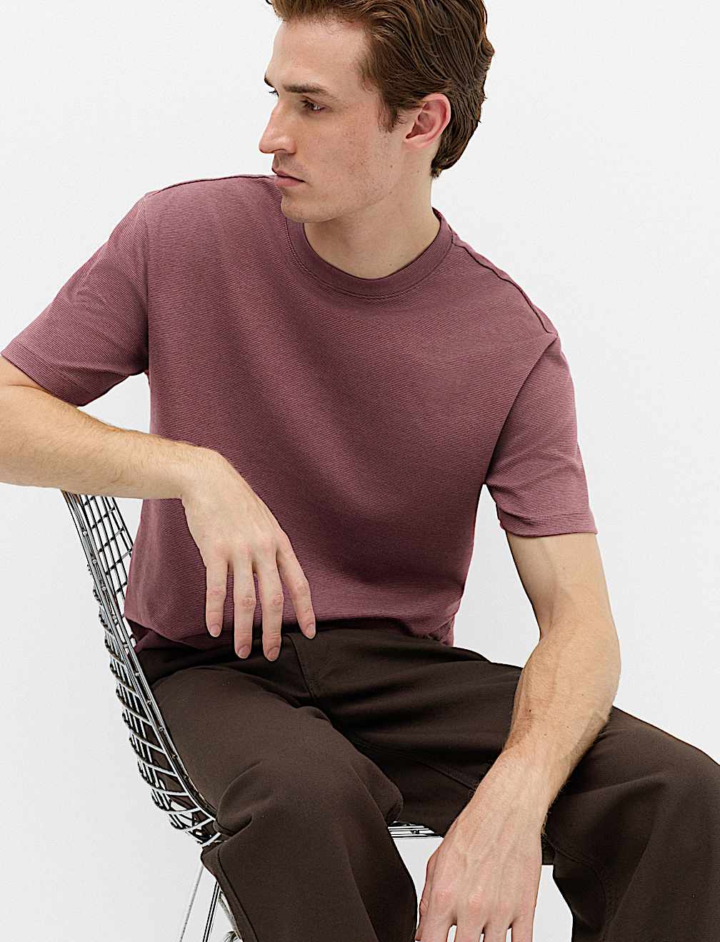 Relaxed Fit Cotton Rich Ultimate Performance Striped T-Shirt