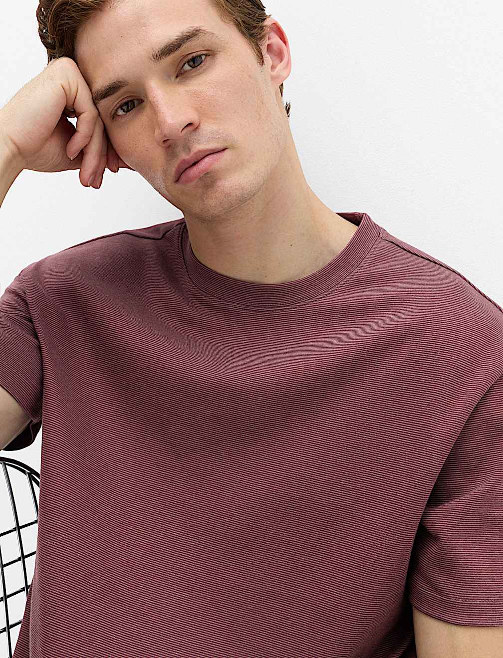 Relaxed Fit Cotton Rich Ultimate Performance Striped T-Shirt