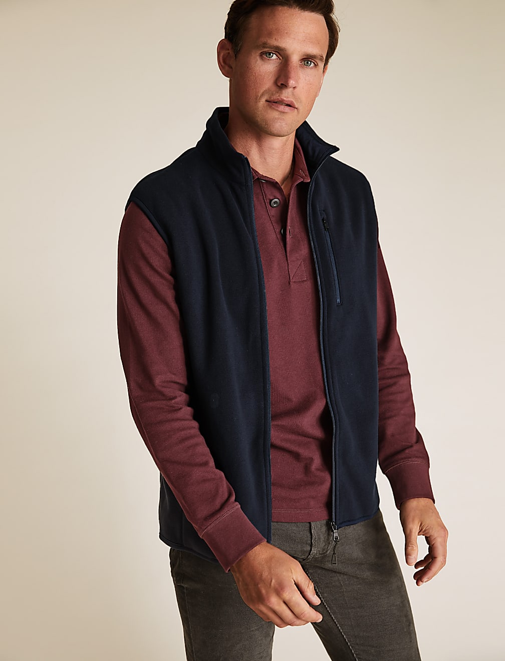 Zip Up Fleece Gilet