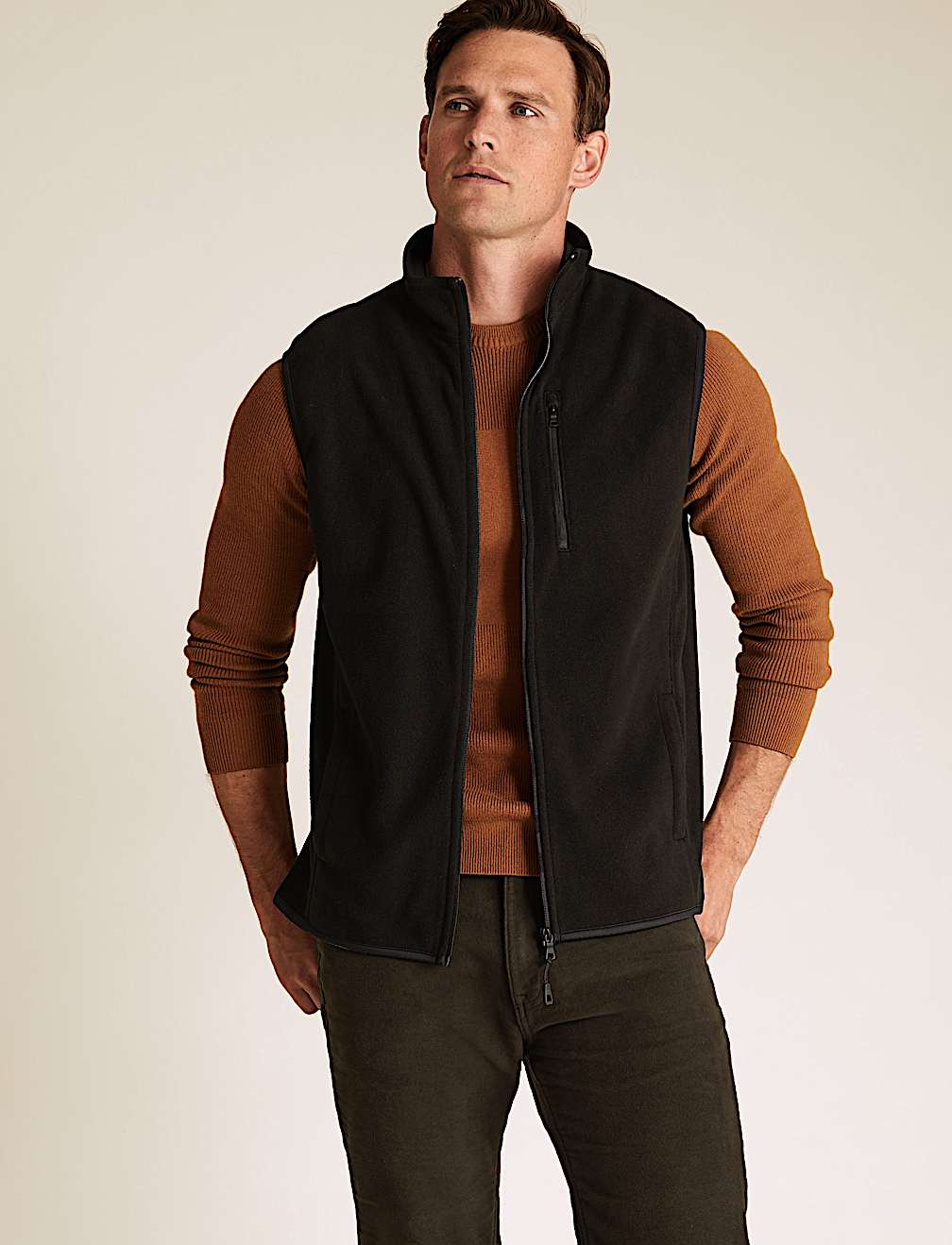 Zip Up Fleece Gilet