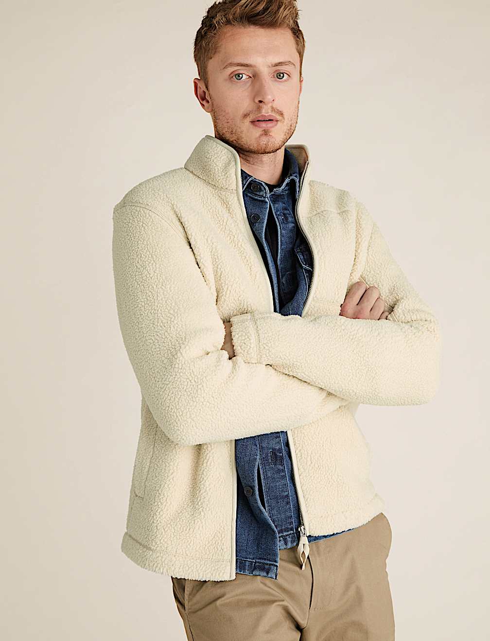 Zip Up Sherpa Fleece Jacket