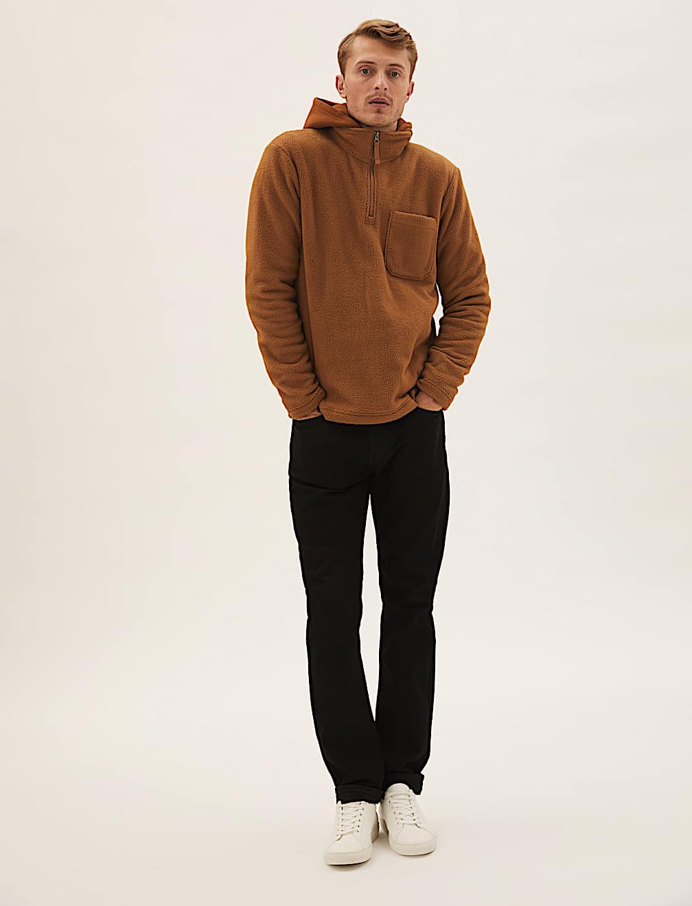 Recycled Half Zip Polar Fleece Top