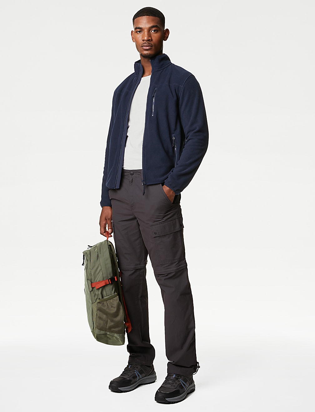 Fleece Zip Up Funnel Neck Jacket