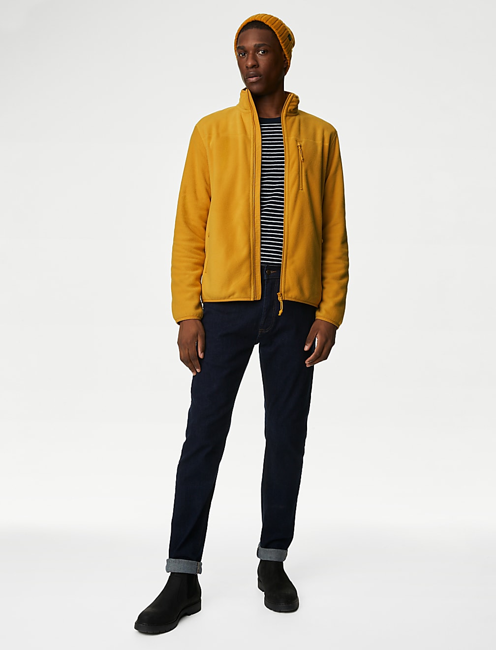 Fleece Zip Up Funnel Neck Jacket