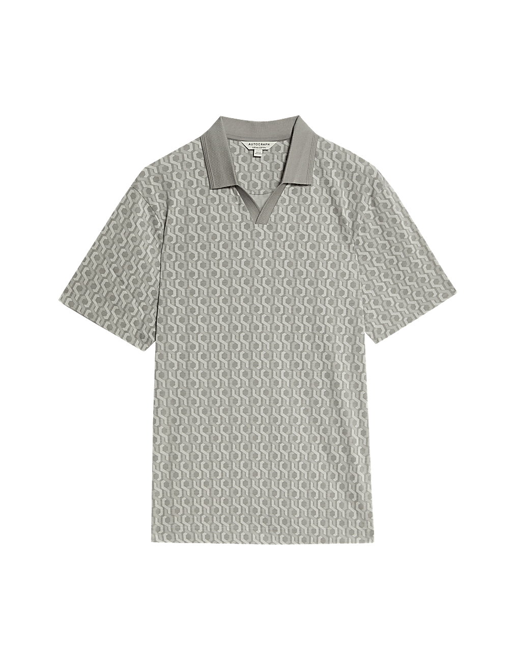 Pure Supima® Cotton Geometric Polo Shirt