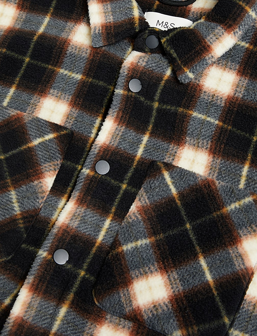 Polar Fleece Check Overshirt