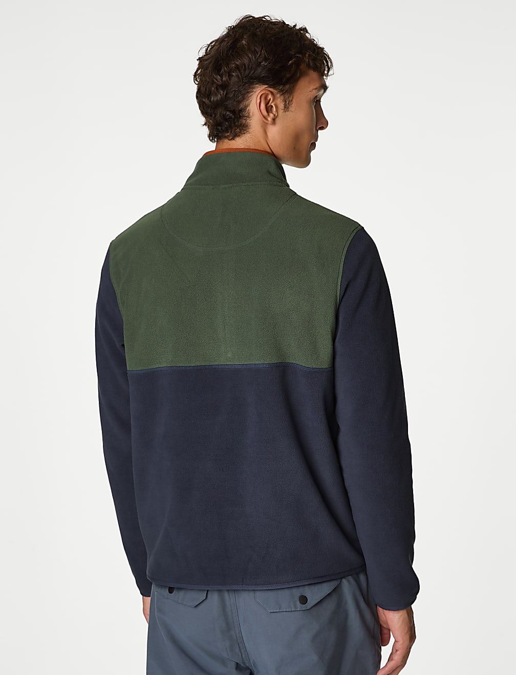 Half Zip Colour Block Micro Fleece