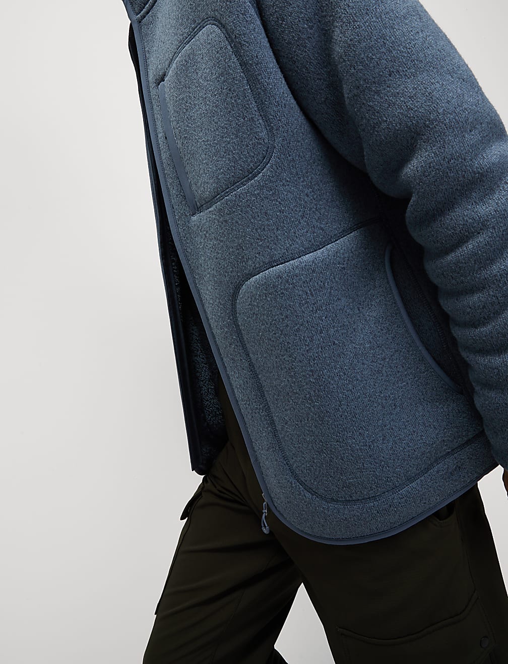 Fleece Lined Knitted Zip Up Jacket