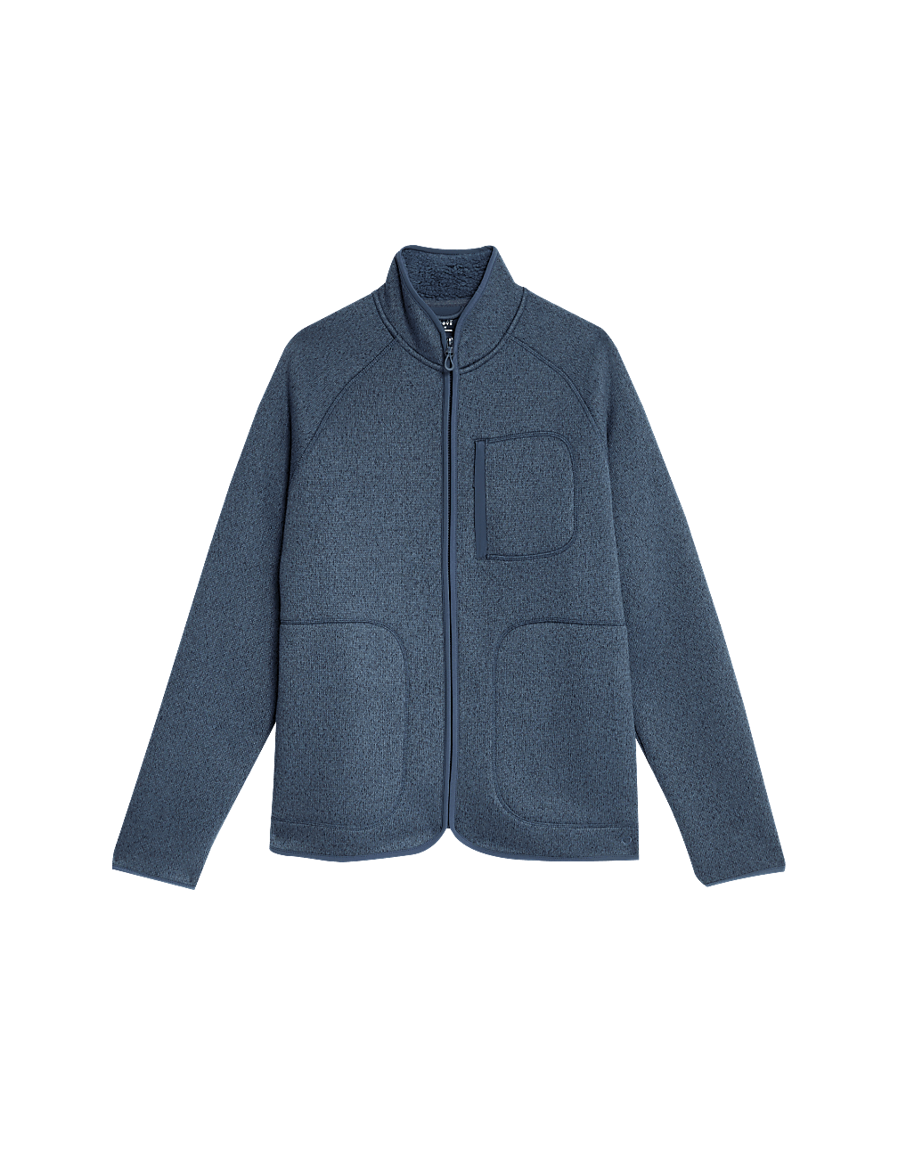 Fleece Lined Knitted Zip Up Jacket