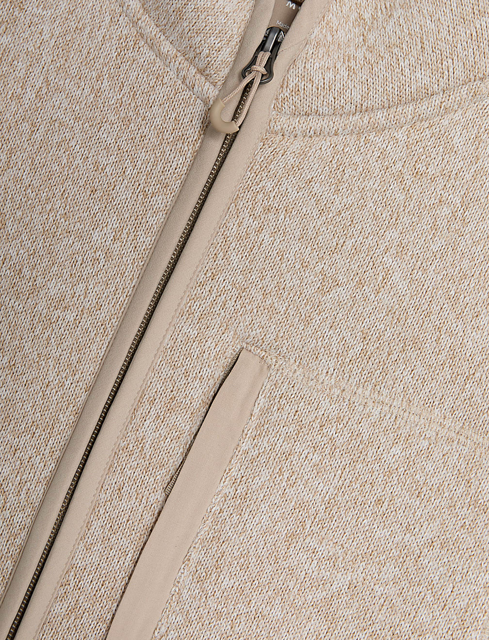 Fleece Lined Knitted Zip Up Jacket