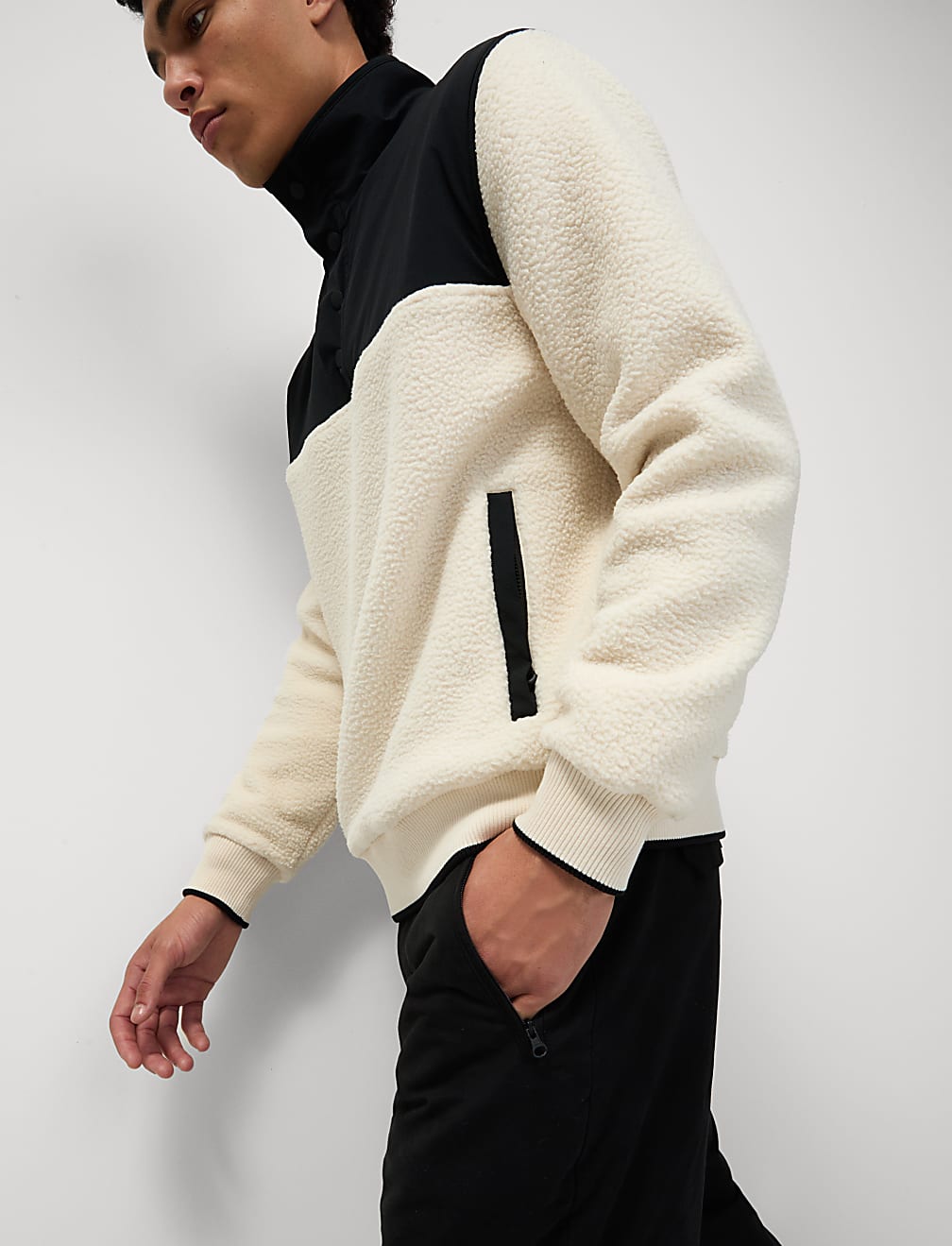 Polar Fleece Colour Block Top