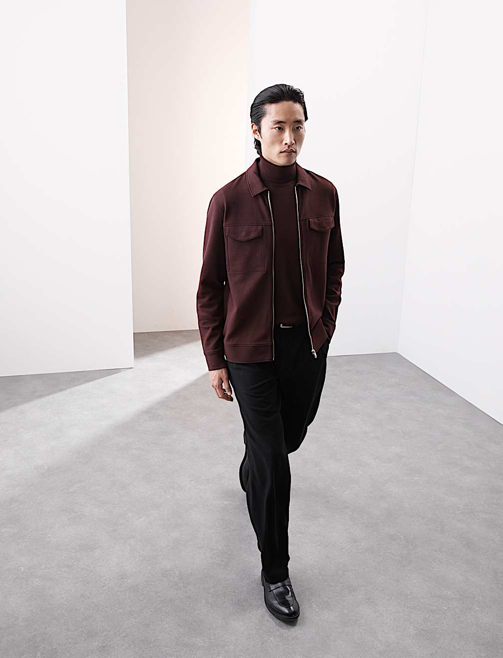 Cotton Rich Twill Textured Overshirt
