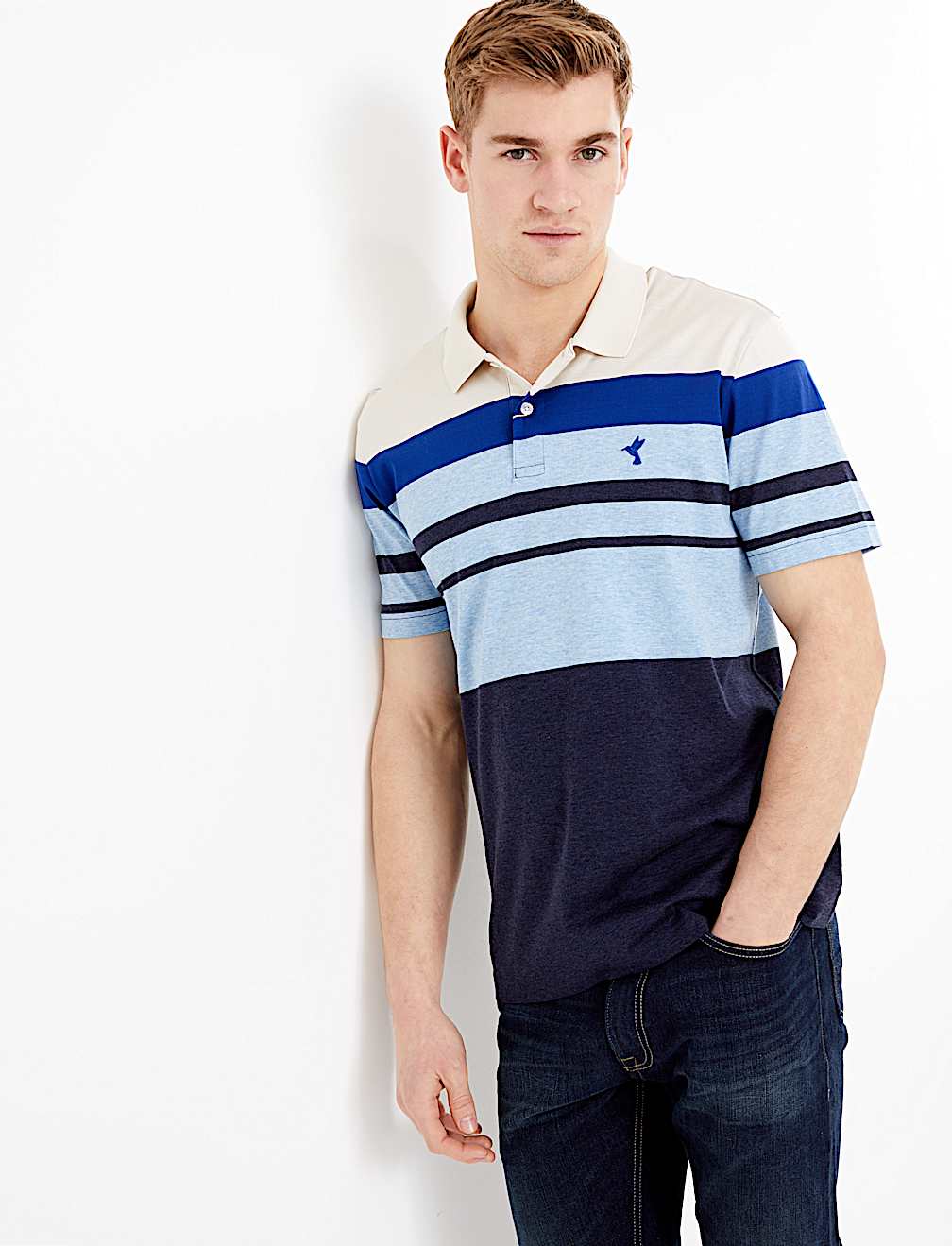 Cotton Striped Polo Shirt