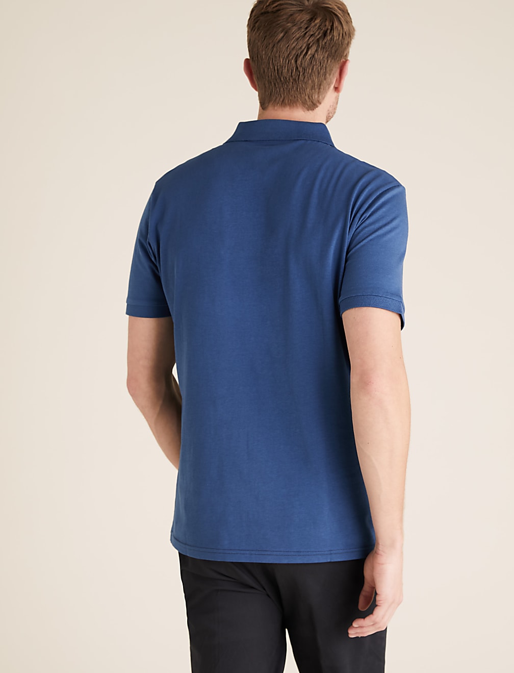 Pure Cotton Striped Polo Shirt