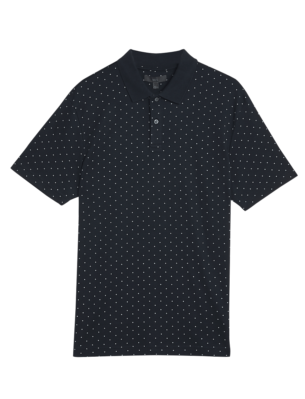 Pure Cotton Geo Print Polo Shirt