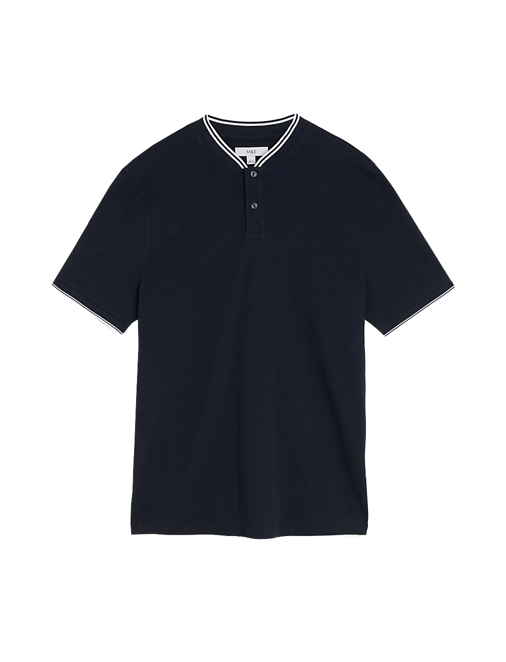 Buy Pure Cotton Baseball Collar Polo at Marks Spencer