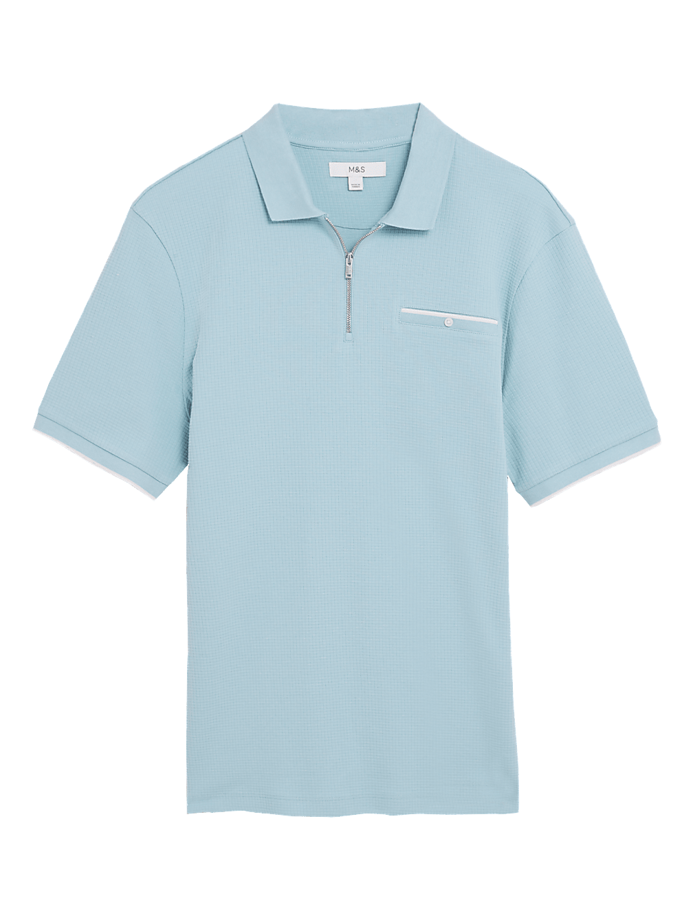 Premium Cotton Half Zip Polo Shirt