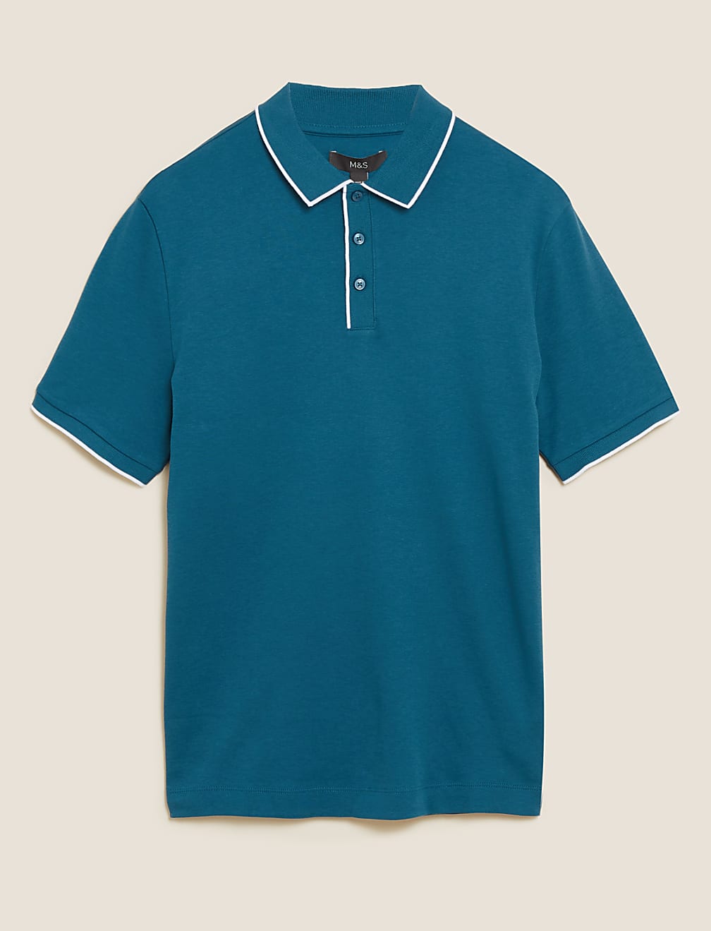 Pure Cotton Tipped Polo Shirt
