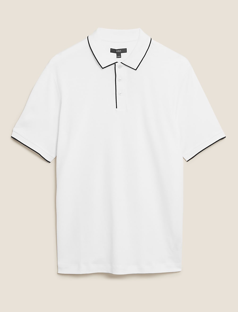 Pure Cotton Tipped Polo Shirt